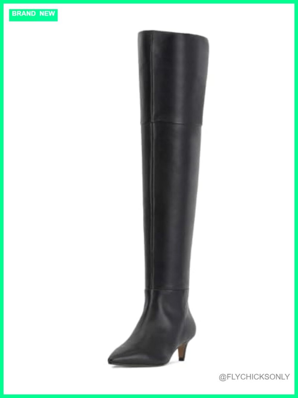 Women's Knee High Boots Kitten Low Heel Pointed Toe Tall Long Boots